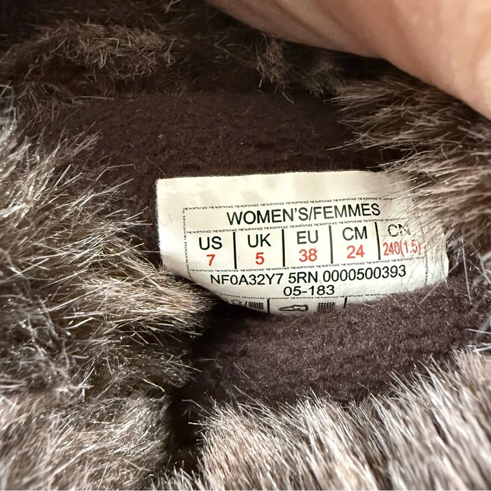 The North‎ Face Nuptse Purna II Winter Snow Boot Brown Suede PrimaLoft Insulated